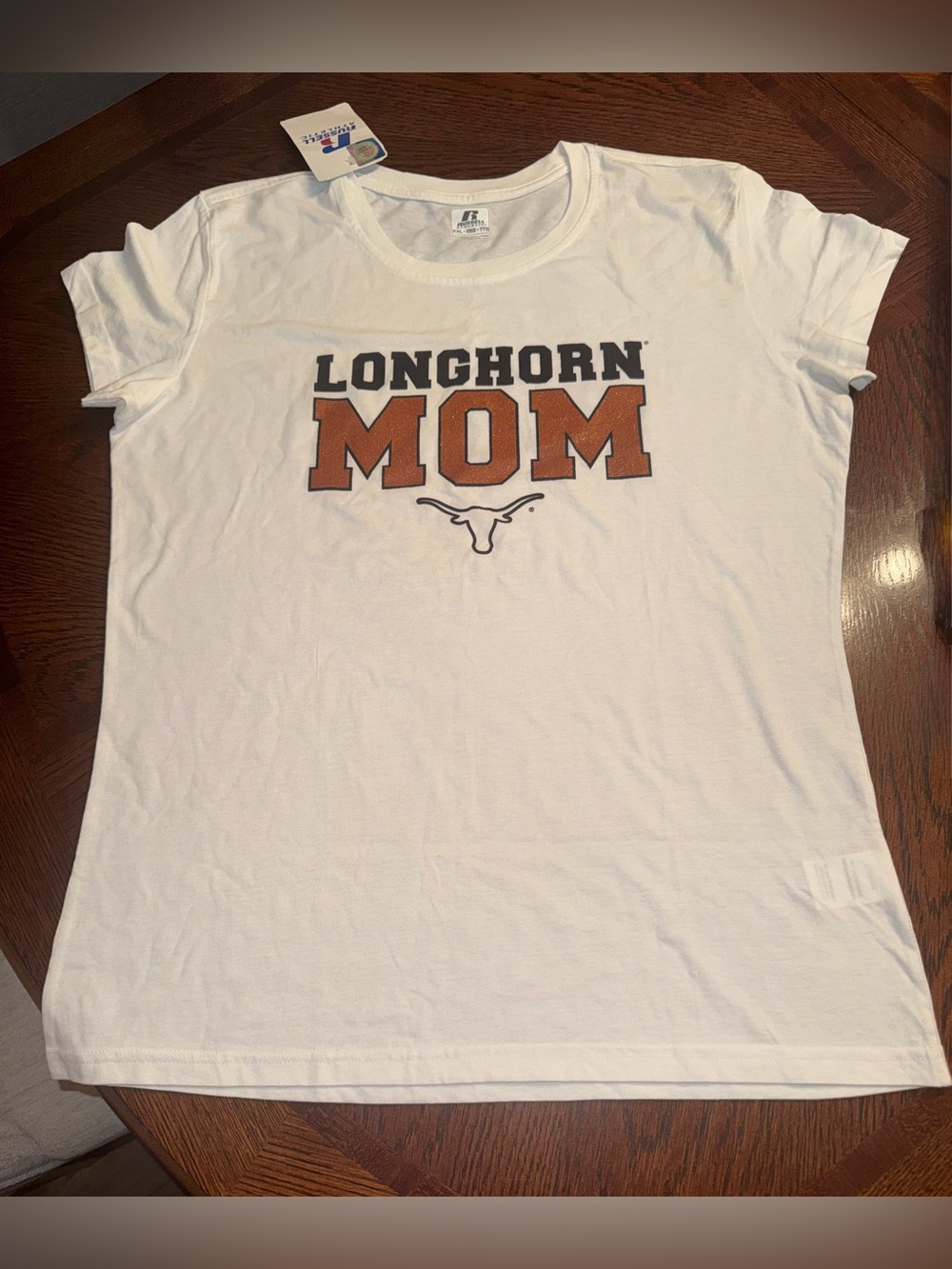 Russell Athletic Texas Longhorns Longhorn Mom White Shirt T-Shirt 2XL